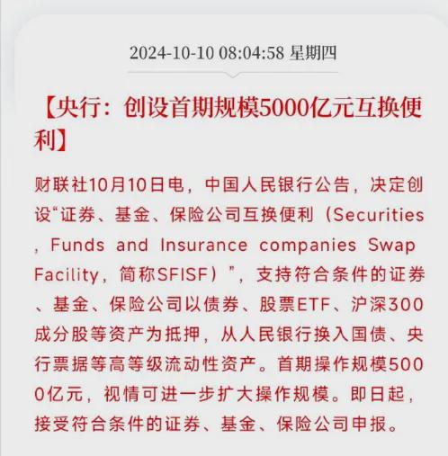 首期5000亿元！央行落地支持股市新工具，机构伺机而动