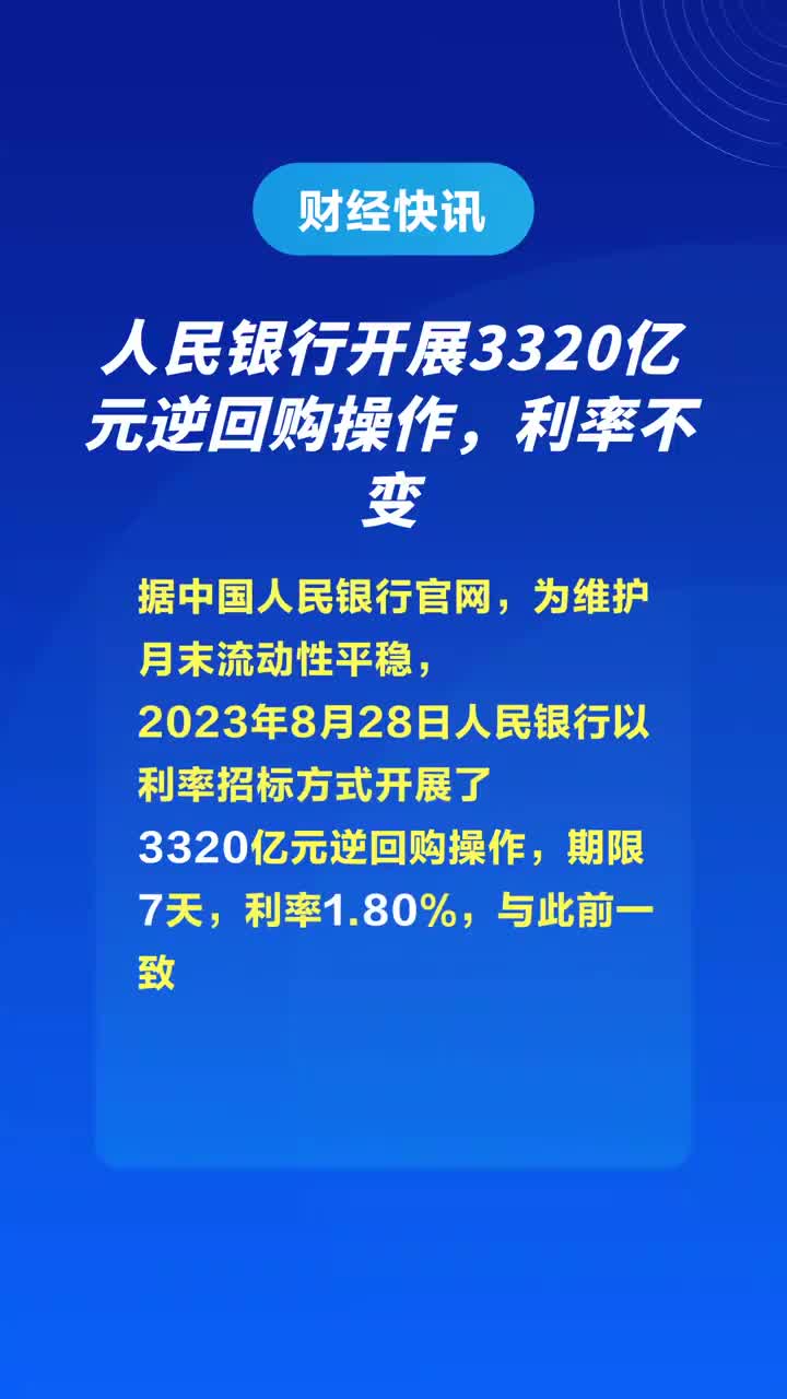 人民银行开展4310亿元逆回购操作 利率1.5%